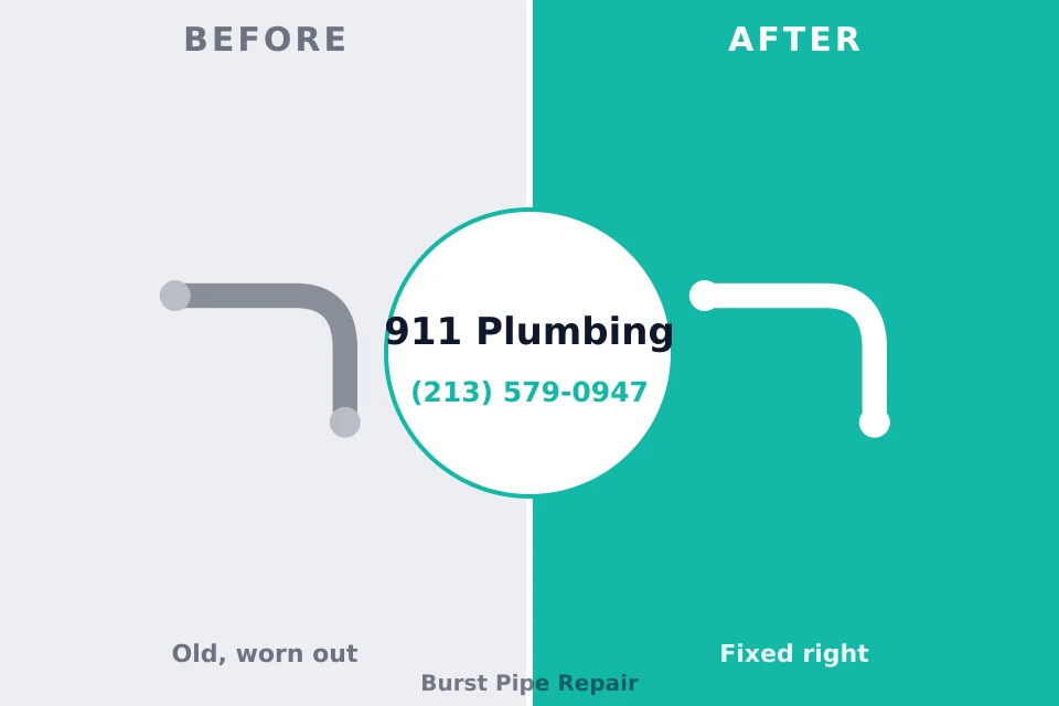 Before and after: plumbing repair Spring Grove, MN